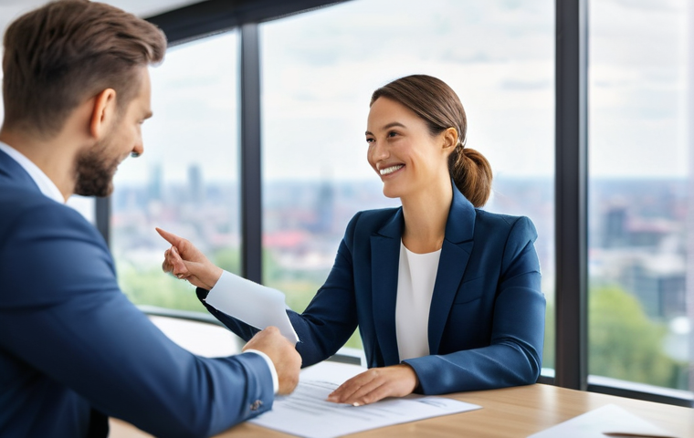 공인중개사와 부동산 중개 기법 분석 - **Prompt:** A professional real estate agent, a woman in her late 30s with a warm and confident smil...