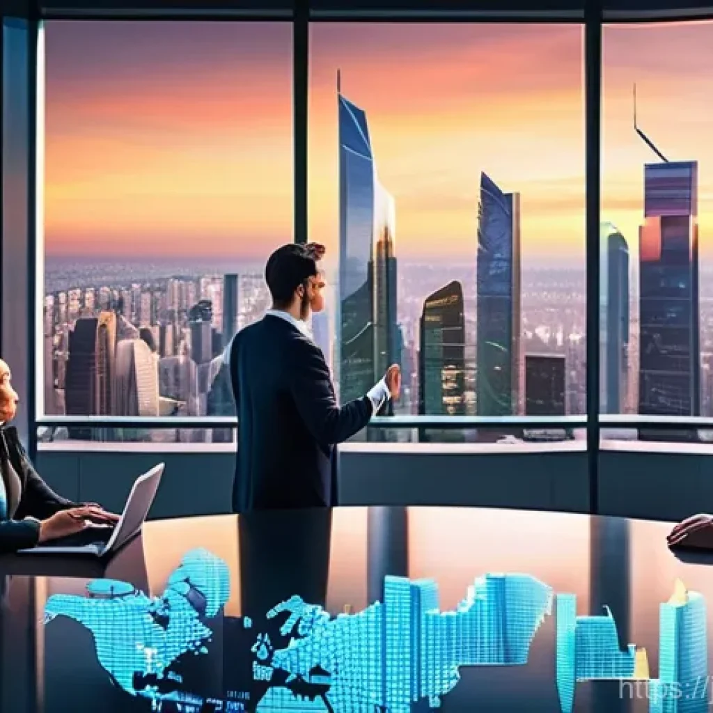 공인중개사 자격증과 부동산 시장 분석 기술 - **Prompt: "Dynamic Global Real Estate Market"**
    A bustling, futuristic cityscape at sunset, with...