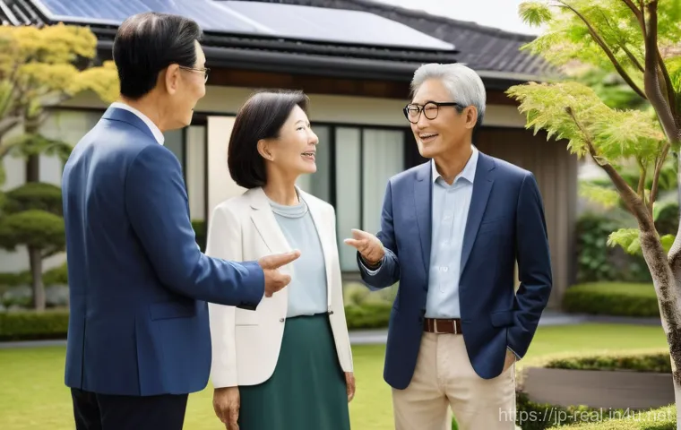 공인중개사와 부동산 트렌드의 연결 고리 - **Prompt:** A warm, empathetic female real estate agent sitting comfortably in a well-appointed cons...