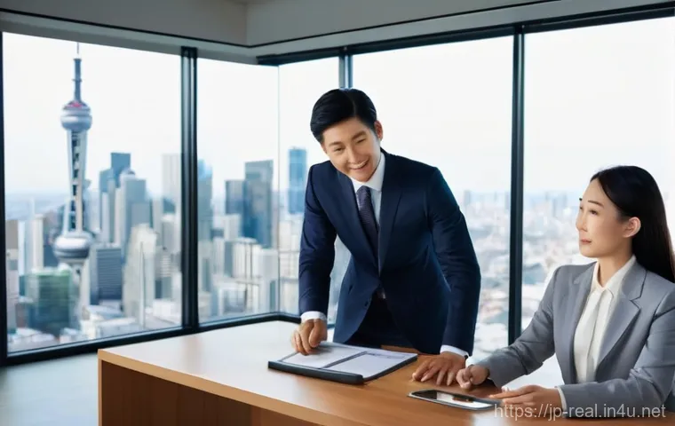 공인중개사와 부동산 상담 스킬 - **Prompt 1: Initial Consultation - Building Trust**
    "A bright, modern real estate office with la...