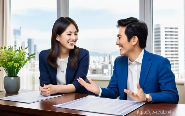 공인중개사 자격증 취득 후 커리어 패스 - **Prompt:** A cheerful and professional Japanese female real estate agent (宅建士 - Takken-shi) in her ...