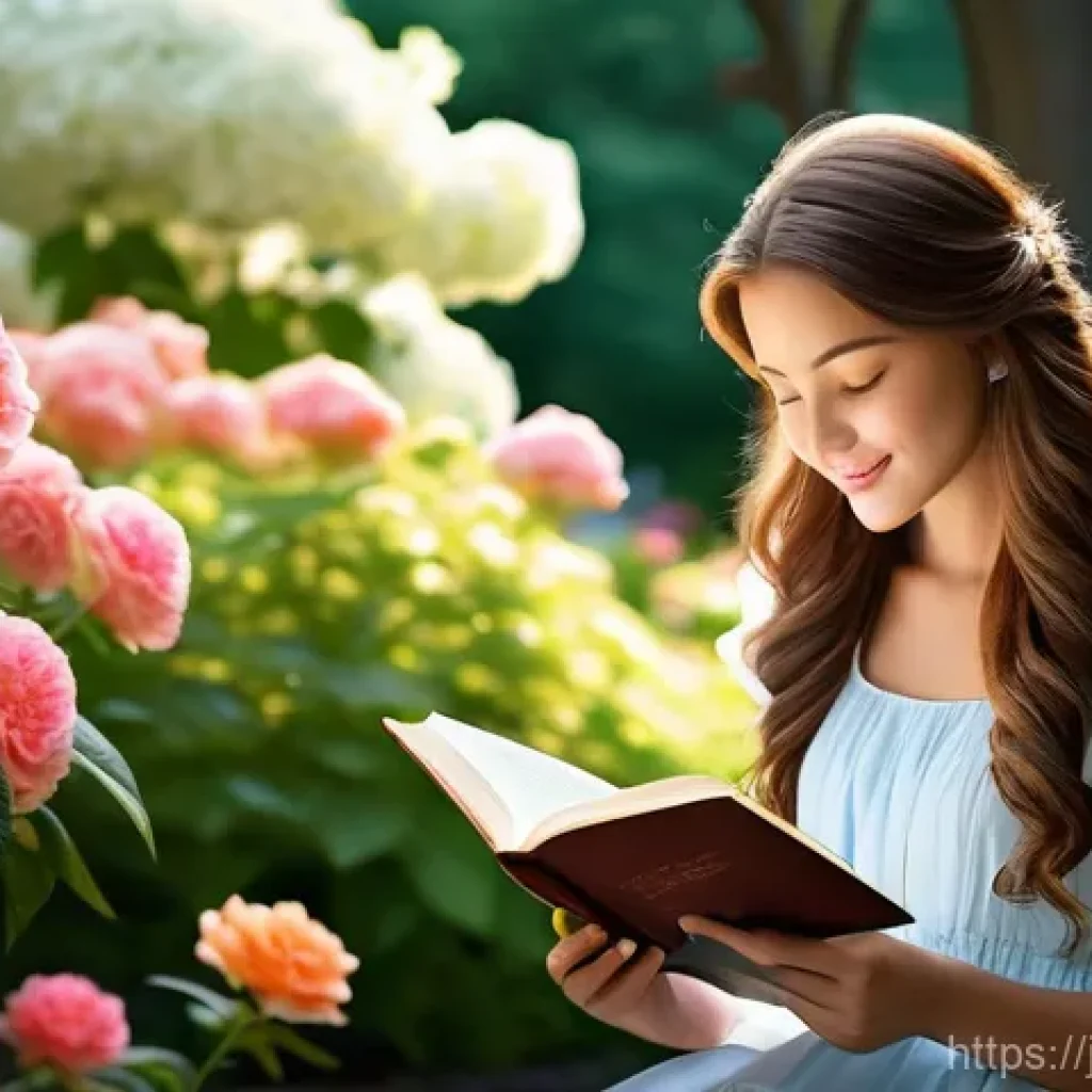 공인중개사 자격증 취득 후 창업 성공 스토리 - **Prompt 1: Serene Garden Reading**
    A young woman with long, flowing brown hair, wearing a styli...