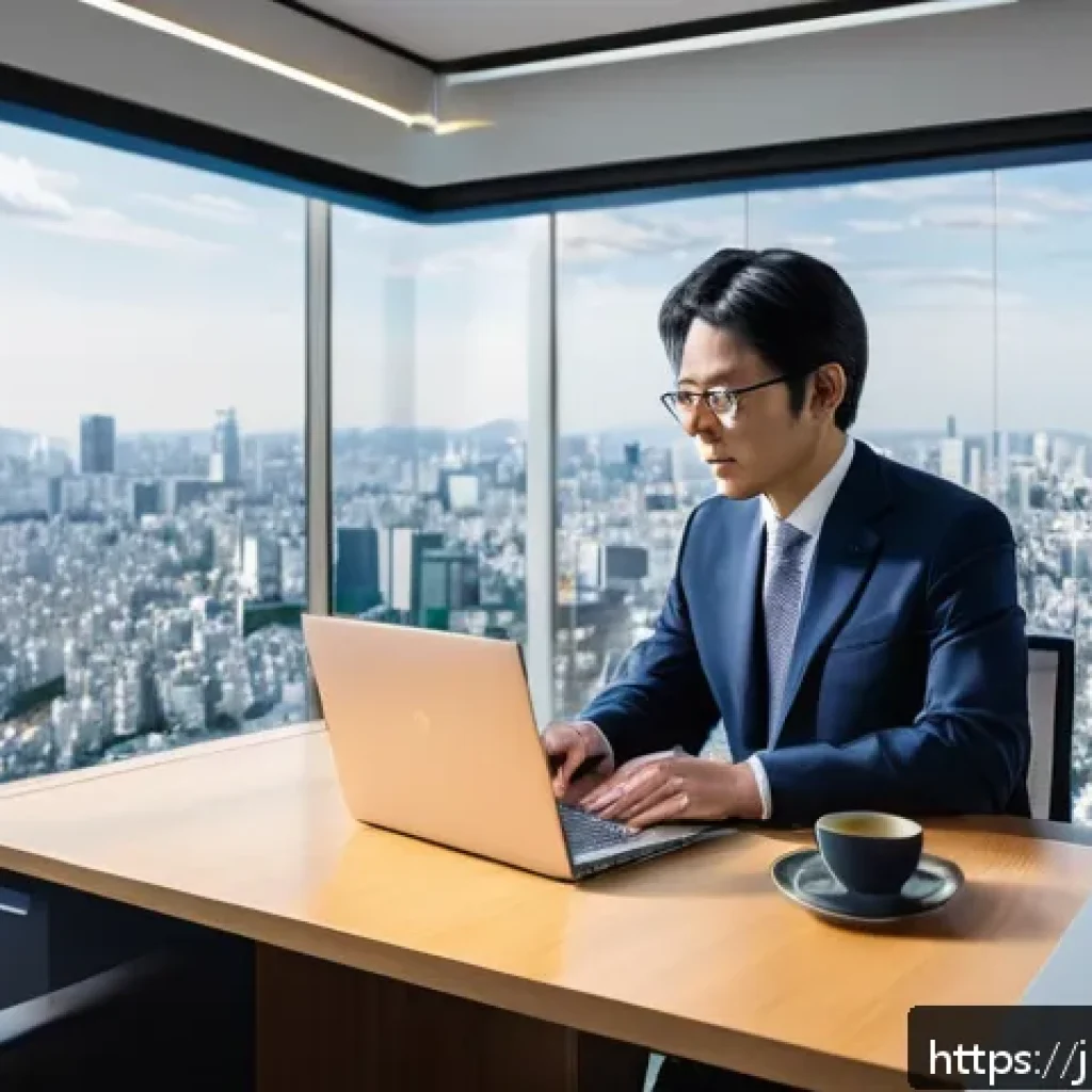 공인중개사 자격증으로 할 수 있는 일 - A modern real estate appraisal office in Japan showcasing advanced technology: a professional Japane...